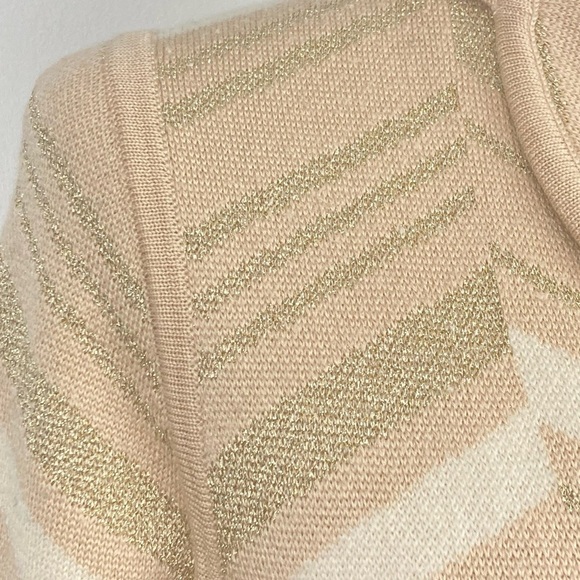 DVF  Metallic Stripe Double Breasted Knit Cardigan Sweater - Size S/M - Picture 7 of 13